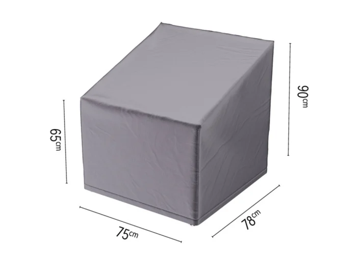 Aerocover Loungestoelhoes hoge rug 75 x 78 x 65 tot 90 cm - grijs