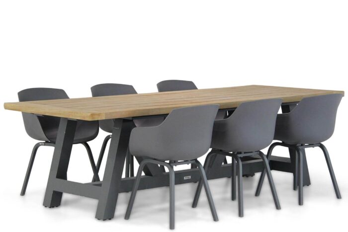Lifestyle Garden Furniture Salina/Trente 260 cm dining tuinset 7-delig – Grijs-antraciet