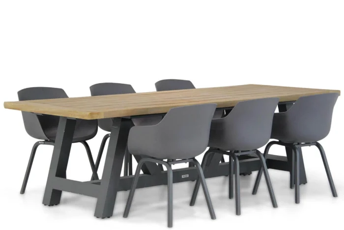 Lifestyle Garden Furniture Salina/Trente 260 cm dining tuinset 7-delig - Grijs-antraciet