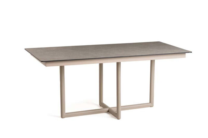 Tierra outdoor Rivera dining tafel trespa ophira champagne 150 x 90 cm