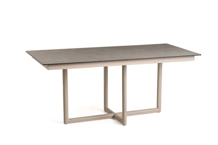 Tierra outdoor Rivera dining tafel trespa ophira champagne 150 x 90 cm
