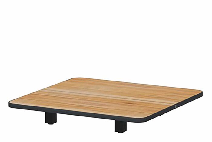 4 Seasons Outdoor Arcade floating coffee table 90 x 90 x 14 cm. – Grijs-antraciet