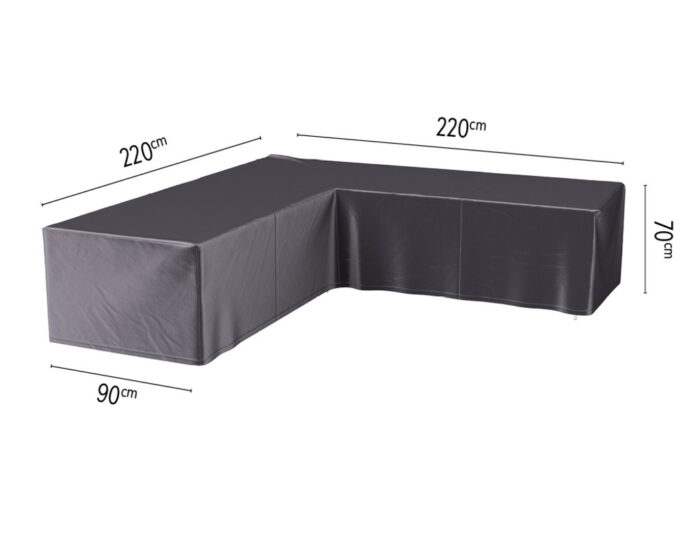 Aerocover Loungehoes L 220x220x90xH70 cm antraciet – zwart
