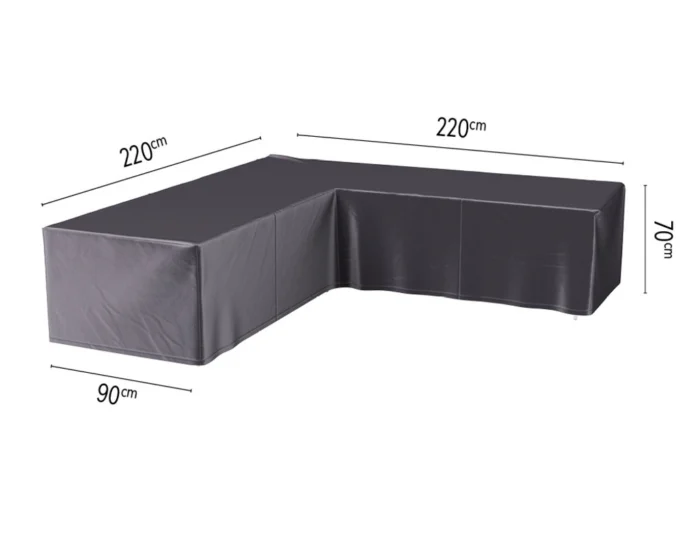 Aerocover Loungehoes L 220x220x90xH70 cm antraciet - zwart