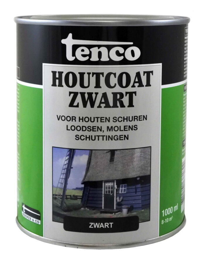 Tenco Houtcoat zwart 1l verf/beits