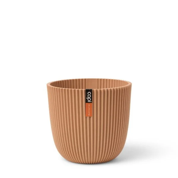 Capi europe Pot bol Groove 21 5x20 peachy fuzz bloempot - oranje