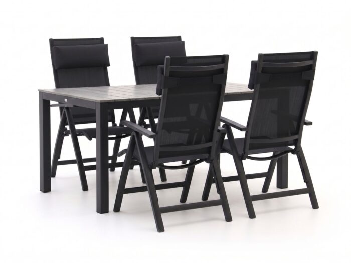 Bellagio tuinmeubelen + 15% kassakorting | Bellagio Avenza/Fidenza 160cm dining tuinset 5-delig verstelbaar