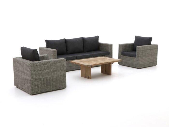 Intenso Furniture Intenso Carpino/ROUGH-L stoel-bank loungeset 4 delig Laagste prijsgarantie! – Bruin