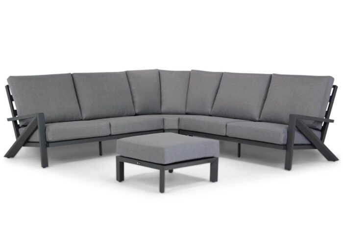 Santika Furniture Cinta hoek loungeset 4-delig – Grijs-antraciet