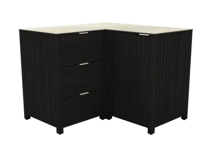 Passion Grills | Buitenkeuken Onderdeel | Leon Buitenkeukenkast Hoek 3 Lades + Deur | 118 x 118 cm