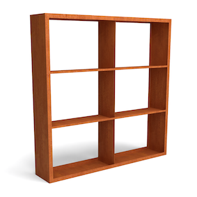 Geroba Egura cortenstaal houtopslag onderverdeling 6 vakken 2000x385x2000 mm – bruin