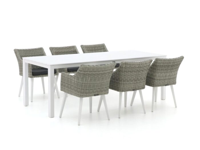 Manifesto Furniture Matese/Menzano 220cm dining tuinset 7-delig – Grijs