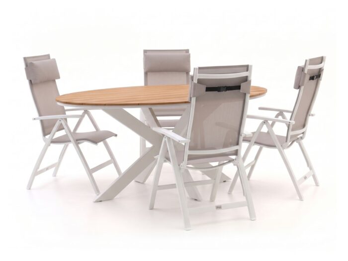 Bellagio tuinmeubelen Bellagio Avenza/Fidenza ovaal 180cm dining tuinset 5-delig verstelbaar Laagste prijsgarantie!
