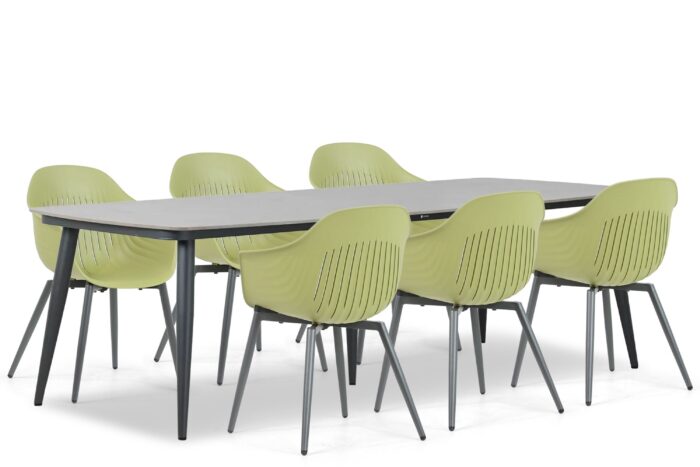 Lifestyle Garden Furniture Lissabon/Vienna 240 cm dining tuinset 7-delig – Groen