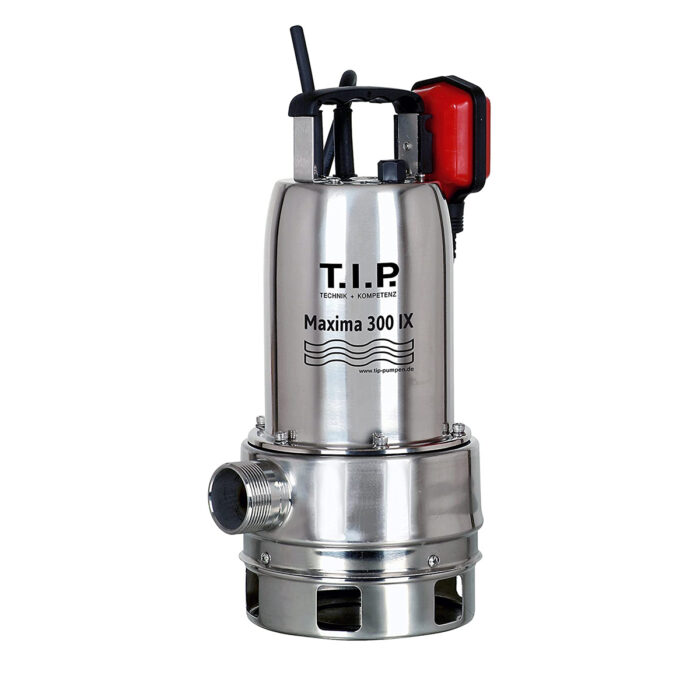 T.I.P. Maxima 18000 Vuilwater Dompelpomp – Rood / zwart / RVS