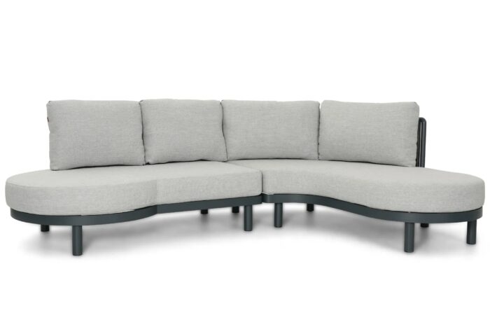 Santika Furniture Nanda organisch loungeset 2-delig – Grijs-antraciet