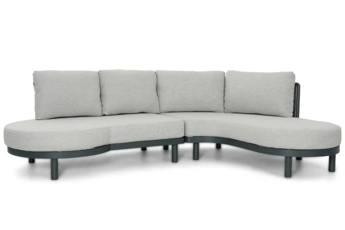 Santika Furniture Nanda organisch loungeset 2-delig - Grijs-antraciet