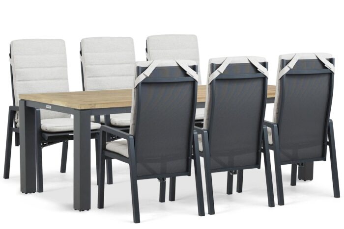 Lifestyle Garden Furniture Vivaro/Veneto 230×90 cm dining tuinset 7-delig – Grijs-antraciet