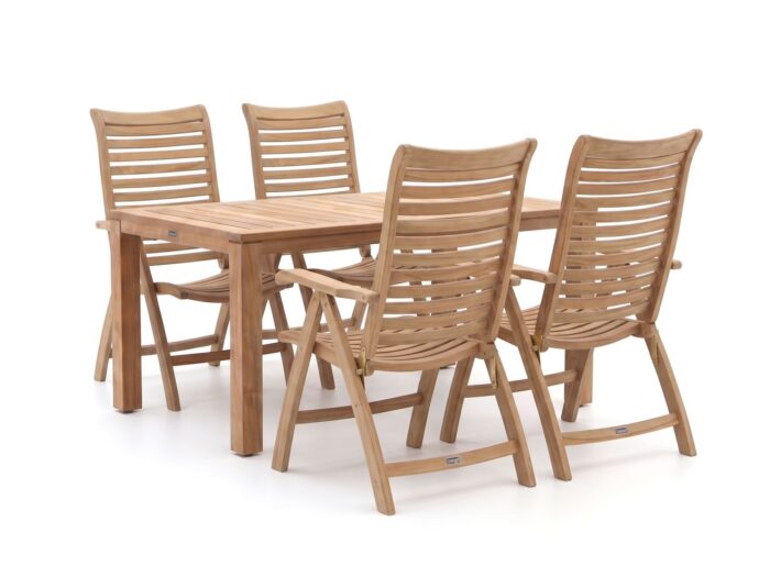 Sunyard Furniture Sunyard Corby/Buxton 160cm dining tuinset 5-delig verstelbaar Laagste prijsgarantie!