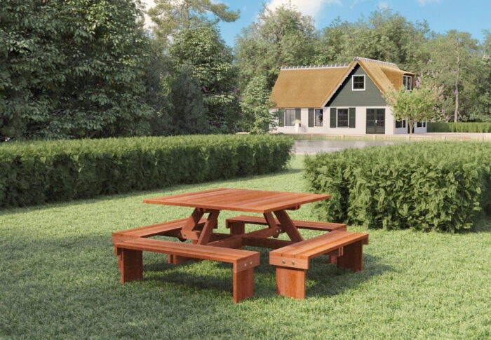 Tuindeco Picknicktafel vierkant II – hout