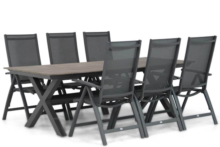Presto Vasto/Forest 240 cm dining tuinset 7-delig – Grijs-antraciet