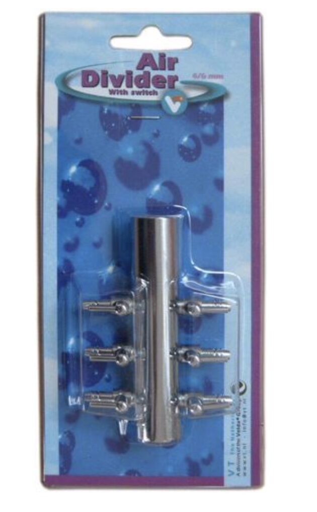 Vt Air Divider With Switch 6-way 4/6 mm vijveraccesoires – wit