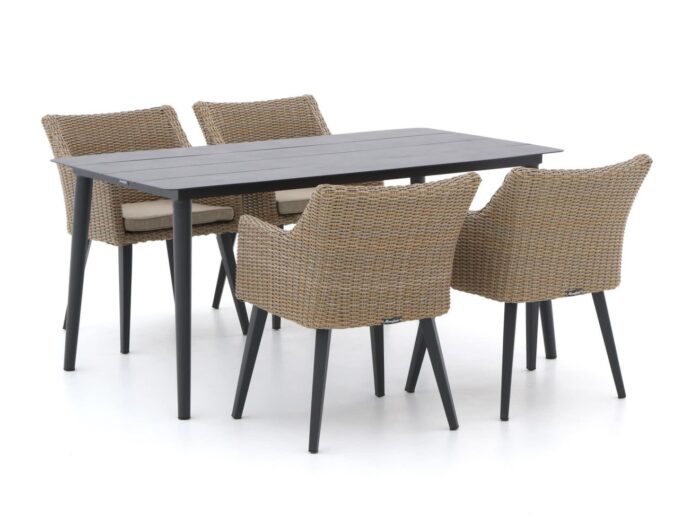 Manifesto Furniture Matese/Sora 160cm dining tuinset 5-delig – Grijs