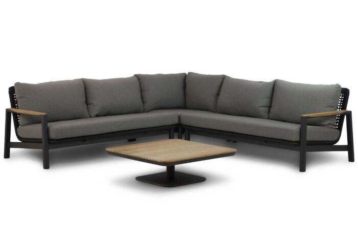 Coco Ralph/Ralph 90 cm hoek loungeset 4-delig – Grijs-antraciet