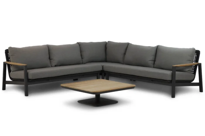Coco Ralph/Ralph 90 cm hoek loungeset 4-delig - Grijs-antraciet