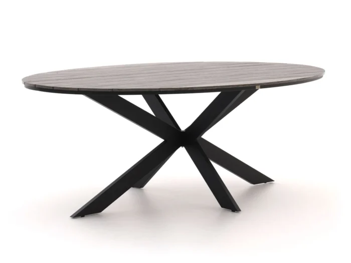 Bellagio tuinmeubelen Fidenza dining tuintafel ovaal 220x115cm - Zwart