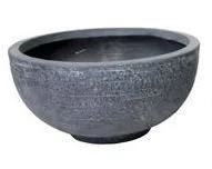 Mcollections Bloempot Pot bowl laag Utah d36h16.5 grafiet Fiberclay clayfibre