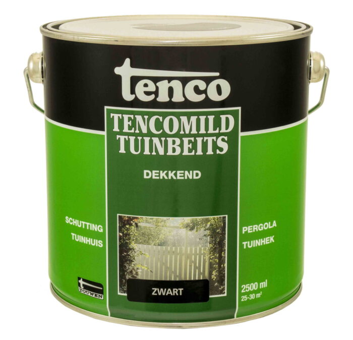 Tenco Dekkend zwart 2,5l tencomild verf/beits