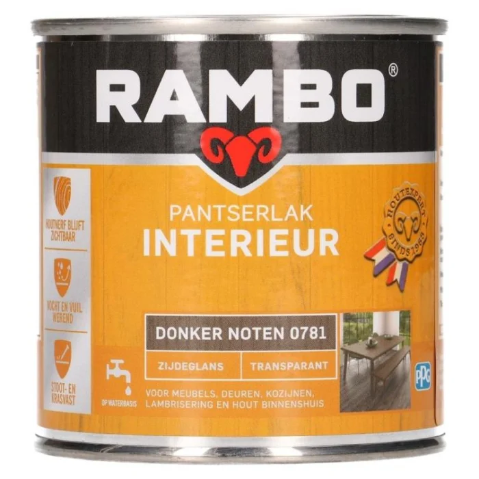 Rambo Pantserlak interieur zg 781 0,25l - bruin