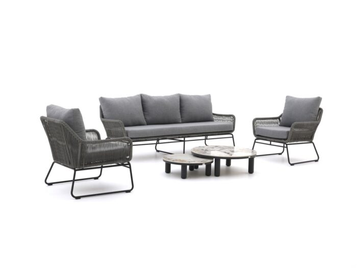 Intenso Furniture Intenso Isorella/Sarsina stoel-bank loungeset 5-delig Laagste prijsgarantie! – Grijs