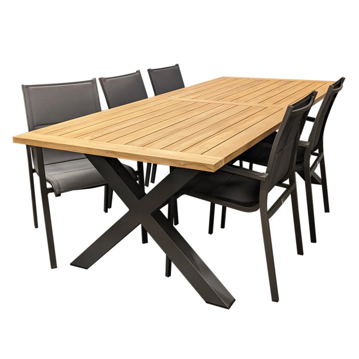 Buitengewoon de boet Burano Foxx Diningset – bruin;grijs