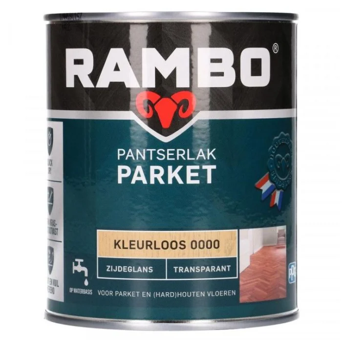 Rambo Pantserlak parket zg 0,75l - transparant