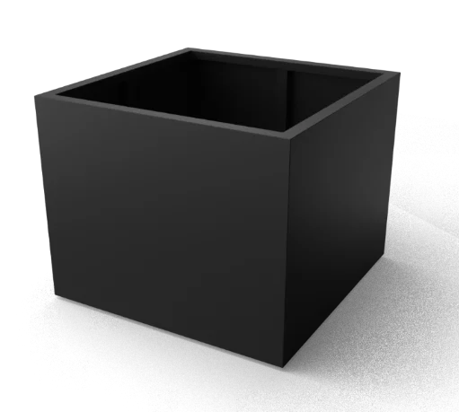 Geroba Artus rechthoekige Aluminium plantenbakken 1400 x 1400 x 800 mm - zwart