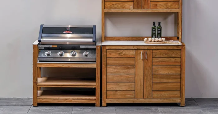 Passion Grills | Buitenkeuken Module Milano | Opstelling 10 | Albastro Cream