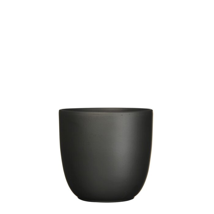 Mica decorations Bloempot Pot rond es/19 tusca 20 x 22.5 cm zwart mat Mica