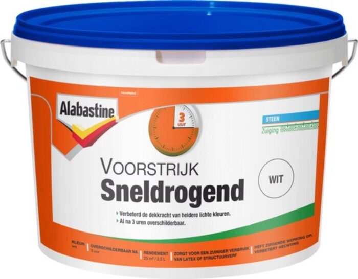 Alabastine Voorstrijk sneldrogend wit 2,5l