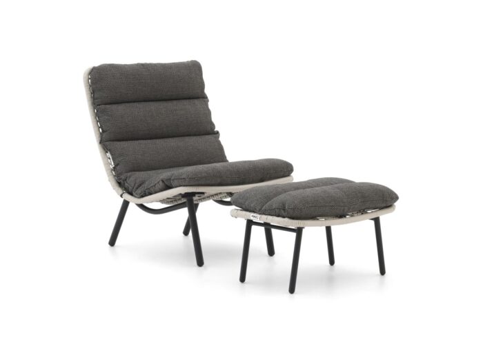 Forza Furniture Forza Marradi lounge tuinstoel met voetenbank Laagste prijsgarantie! – Grijs