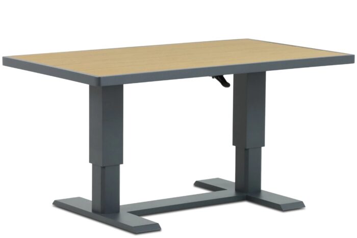 Lifestyle Garden Furniture Evora lounge/dining tuintafel 140 x 80 cm verstelbaar – Grijs-antraciet