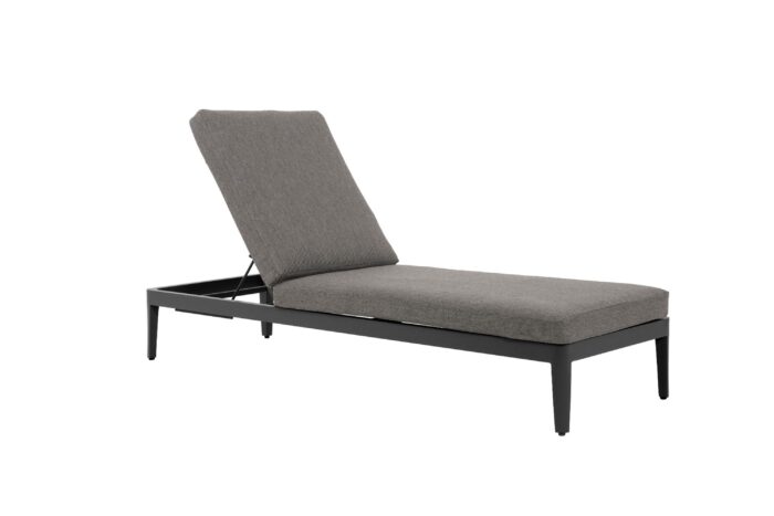 Lifestyle Garden Furniture Mateo ligbed met kussen antraciet/dark grey – Grijs-antraciet