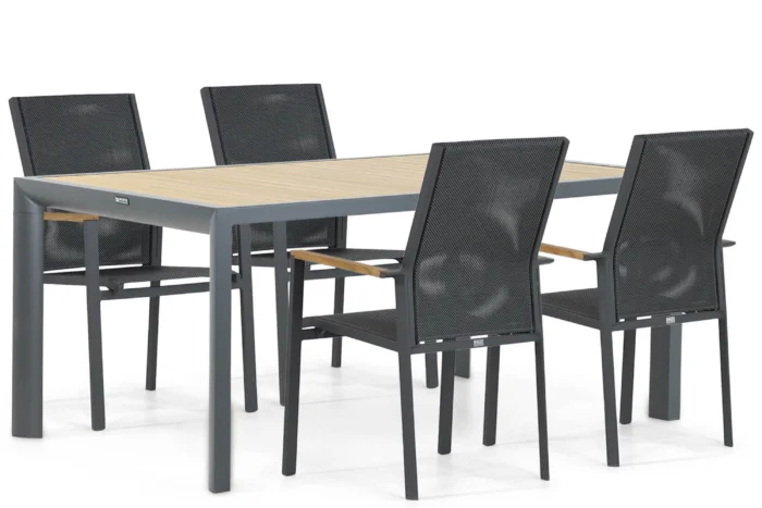 Presto Ricadi/Borello 180 cm dining tuinset 5-delig - Grijs-antraciet