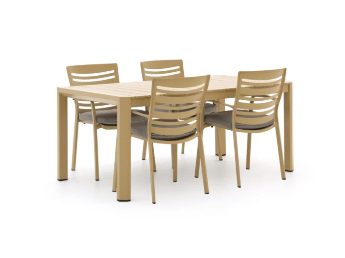 Hartman tuinmeubelen Alexandra dining tuinset 5-delig - Taupe
