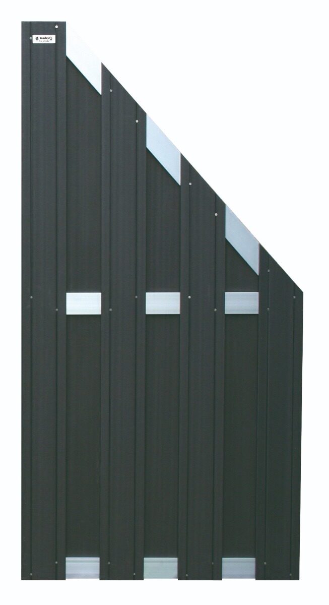 Tuinscherm schutting composiet zwart 90×180/93cm