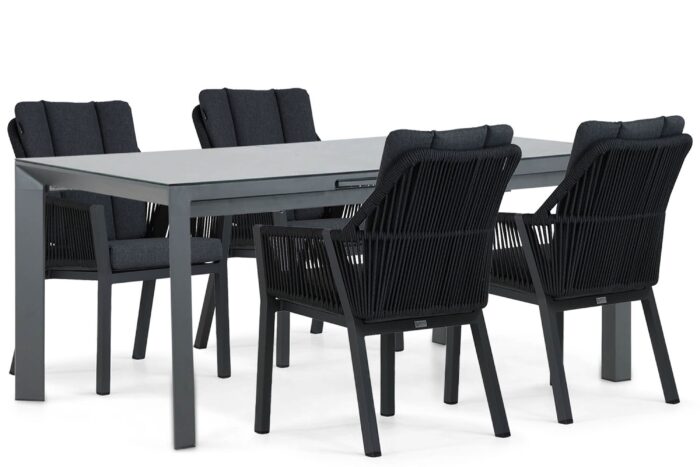 Lifestyle Garden Furniture Verona/Alicante 180/240 cm dining tuinset 5-delig – Grijs-antraciet