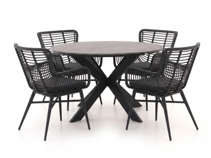 Intenso Furniture Asti/Fidenza ø126cm dining tuinset 5-delig