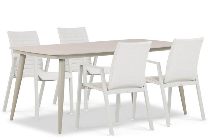 Osmen Joliet/Vienna 180 cm dining tuinset 5-delig – Taupe-naturel-bruin