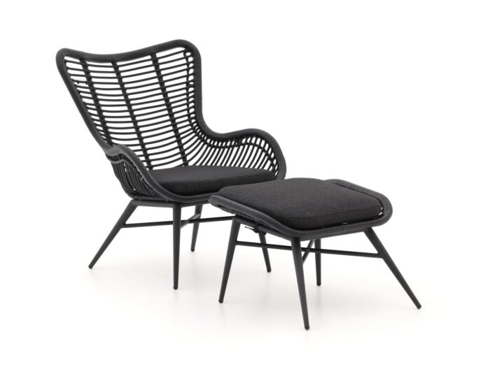 Intenso Furniture Intenso Rovello lounge tuinstoel met voetenbank Laagste prijsgarantie! – Grijs